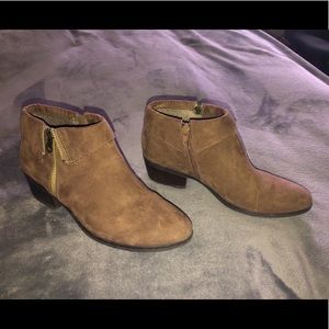 Brown Suede booties- size 8.5